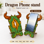 Dragon Phone Holder SVG | Laser Cut Phone Stand Template | Digital Download - Image 2