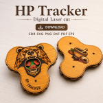 HP Tracker Laser Cut File | DND Health Tracker SVG | Digital Download - Image 2