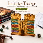 DND Initiative Tracker SVG | Dungeon Master Combat Tracker Laser Cut File | Digital Download - Image 2