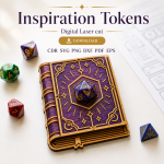 DND Inspiration Tokens SVG | RPG Reward Token Laser Cut File | Digital Download - Image 2