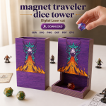 Travel Dice Tower SVG | Magnetic DND Dice Roller Laser Cut File | Digital Download - Image 2