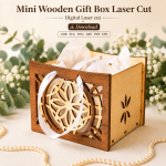 Mini Gift Box SVG | Wooden Box Laser Cut File | Digital Download | CDR SVG PNG DXF PDF EPS - Image 2