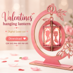 Valentine Lantern SVG | Hanging Lantern Laser Cut File | Digital Download - Image 2