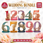 Wedding Decor Bundle SVG | Wedding Sign & Favor Templates | Laser Cut Files - Image 2