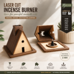 House Incense Holder SVG Bundle, Laser Cut Aroma Burner Template, Glowforge Cricut Instant Download