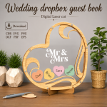 Wedding Guest Book SVG | Drop Box Guest Book Laser Cut File | Digital Download - Image 2