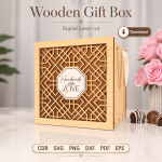 Wooden Gift Box Laser Cut File | SVG Template | Digital Download | CDR SVG PNG DXF PDF EPS - Image 2