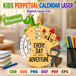 Kids Perpetual Calendar SVG | Laser Cut Montessori Calendar File | Digital Download - Image 2