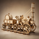 LOCOMOTORA 3D Wooden Puzzle SVG | Laser Cut Train Files | Vintage Steam Locomotive Model | CNC Woodworking Plans | Digital Download