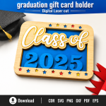 Graduation Money Holder SVG | Laser Cut Graduation Gift Card Holder | Digital Download - Image 2