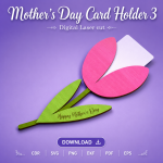 Mother's Day Gift Card Holder SVG | Mom Gift Laser Cut File | Digital Download - Image 2