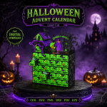 Halloween Advent Calendar Laser Cut Bundle | Spooky Countdown Calendar SVG DXF EPS PDF | Halloween Decor CNC Files | Digital Download
