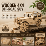 3D Wooden Jeep SVG Laser Cut Files | Off Road SUV Puzzle | CNC DXF EPS AI PDF | Glowforge xTool LightBurn Digital Download Tiêu đề SEO thay thế 2