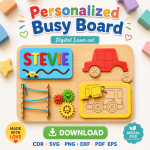 Personalized Activity Board SVG | Wooden Educational Toy - Image 4