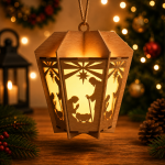 Christmas Lantern Bundle Pack 5 SVG Files | Laser Cut Wooden Lantern Templates | Xmas Decoration Lantern Designs | Glowforge LightBurn CNC Files | DXF EPS PNG Digital Download - Image 2