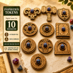 Inspiration Token Set SVG, Wooden Affirmation Coins, Motivational Gift Tokens Laser Cut Digital File