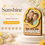 Personalized Mom Photo Frame SVG, Laser Cut Family Keepsake Frame, Mother’s Day Gift Template - Image 2