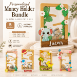 Wooden Coin Drop Bank Laser Cut Bundle, Piggy Bank SVG DXF, Kids Money Box Template, Savings Bank CNC File, Digital Download