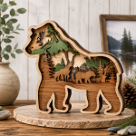 14PCS Laser Cut Wooden Animal Collection, Handmade Wildlife Decor Set, Rustic Woodland Art, Nature Lover Gift, Home Display - Image 2
