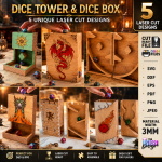 Magnetic Traveler Dice Tower | Portable Dice Roller for DnD, Pathfinder & RPG Games | Compact Tabletop Gaming Accessory