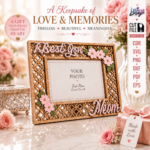 Mother's Day Picture Frame SVG Bundle, Laser Cut Photo Holder Files, Pe - Image 10