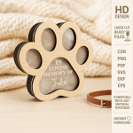 Personalized Pet Memorial Keepsake Box Laser Cut SVG | Custom Dog Cat Remembrance Box | Pet Loss Sympathy Gift | Memorial Photo Memory Box Template | CNC Glowforge Digital File - Image 9