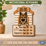 Dog Feeding Tracker Magnet SVG | Pet Care Reminder Laser Cut File | Dog Food Schedule Magnet | Puppy Meal Tracker | CNC Glowforge Digital Download - Image 10