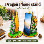 Dragon Phone Holder SVG | Laser Cut Phone Stand Template | Digital Download - Image 11