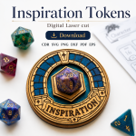 DND Inspiration Tokens SVG | RPG Reward Token Laser Cut File | Digital Download - Image 11