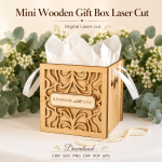 Mini Gift Box SVG | Wooden Box Laser Cut File | Digital Download | CDR SVG PNG DXF PDF EPS - Image 11