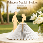 Princess Napkin Holder Laser Cut File | SVG Template | Digital Download | CDR SVG PNG DXF PDF EPS - Image 11