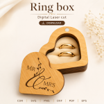 Ring Box 1 Laser Cut File | Wedding Ring Holder SVG | Digital Download - Image 11