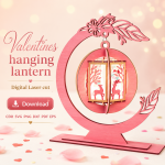 Valentine Lantern SVG | Hanging Lantern Laser Cut File | Digital Download - Image 10