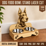 Dog Food Bowl Stand Laser Cut SVG | Elevated Pet Feeder CNC File | Wooden Raised Dog Bowl Holder Template | Pet Feeding Station DXF PDF EPS - Image 10