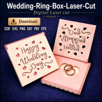 Wedding Ring Box Laser Cut File | Ring Holder SVG Template | Digital Download - Image 11