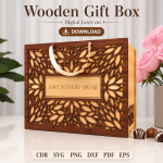 Wooden Gift Box Laser Cut File | SVG Template | Digital Download | CDR SVG PNG DXF PDF EPS - Image 11