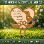 Pet Memorial Garden Stake SVG | Dog Cat Remembrance Laser Cut File | Rainbow Bridge Pet Grave Marker DXF PNG PDF EPS - Image 10