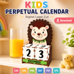 Kids Perpetual Calendar Laser Cut File | Montessori Learning Calendar SVG | Digital Download - Image 11