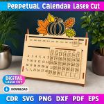 Perpetual Calendar SVG | Laser Cut Wooden Desk Calendar Template | Digital Download - Image 10