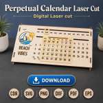Perpetual Calendar SVG | Laser Cut Wooden Desk Calendar Template | Digital Download - Image 11