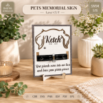 Pet Memorial Sign Laser Cut File, Dog Cat Remembrance SVG, Personalized Pet Loss Plaque, Rainbow Bridge Decor, CNC Digital Download - Image 11