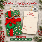 Christmas Money Holder SVG | Laser Cut Gift Card Holder | Digital Download - Image 11