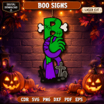Halloween Ghost Door Signs SVG | Spooky Boo Porch Decor Laser Cut File | Haunted Welcome Sign DXF CNC Digital Download - Image 10
