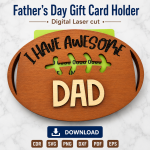 Dad Gift Card Holder SVG | Father's Day Laser Cut Gift File | Digital Download - Image 11