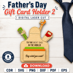 Dad Gift Card Holder SVG | Father's Day Laser Cut File | Digital Download - Image 11