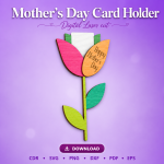 Mother's Day Gift Card Holder SVG | Laser Cut Mom Gift File | Digital Download - Image 11