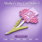 Mother's Day Gift Card Holder SVG | Mom Gift Laser Cut File | Digital Download - Image 11