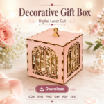 Decorative Gift Box SVG Bundle, Laser Cut Keepsake Box Files, DIY Gift Presentation Template - Image 10
