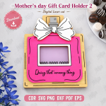 Mom Gift Card Holder SVG | Mother's Day Laser Cut File | Digital Download - Image 11