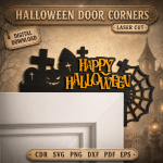 Halloween Door Corners Laser Cut Files | Spooky Door Frame Decor SVG DXF PDF | Haunted House Halloween CNC Template - Image 10